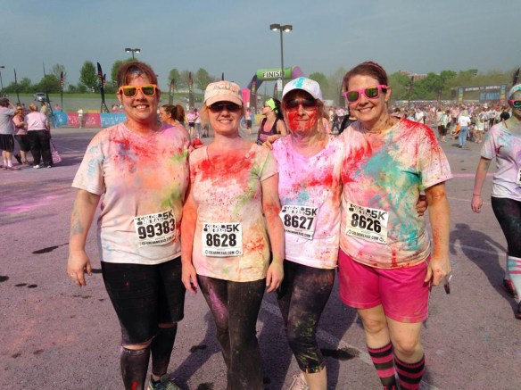 Niece Anita and her daughters after the race!