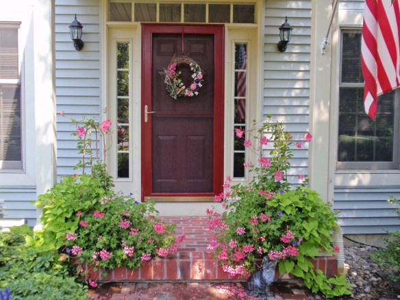 My current front door in the summer