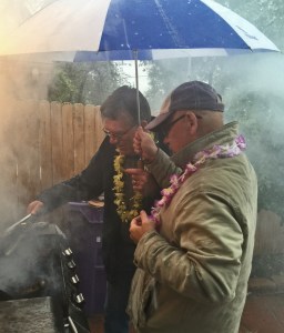 The beloved husband and son-in-law cooking on a very cold Denver day.